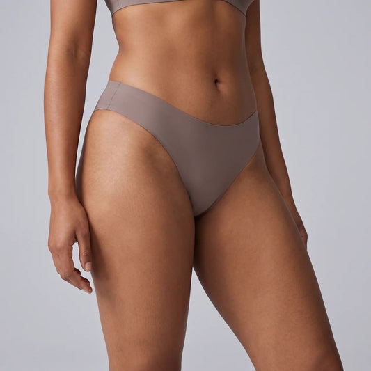 Everyday High-Leg Panty - Taupe on model