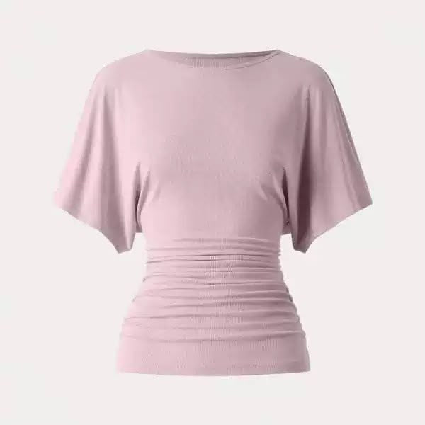 Everyday Ruched Boatneck Batwing Top HER SHAPEWEAR