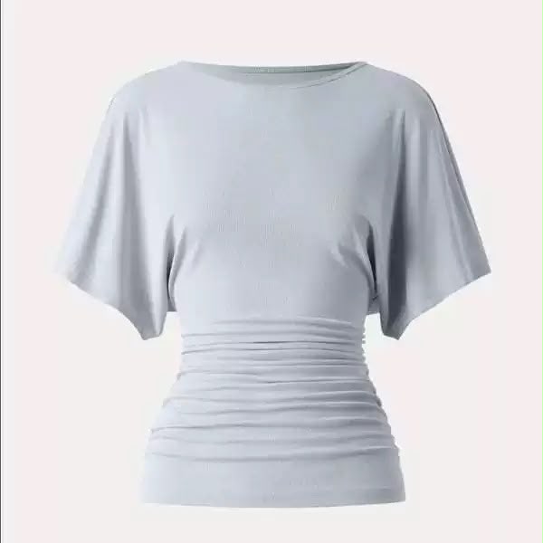 Everyday Ruched Boatneck Batwing Top HER SHAPEWEAR