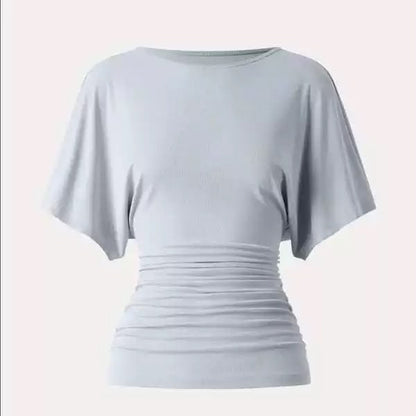Everyday Ruched Boatneck Batwing Top HER SHAPEWEAR