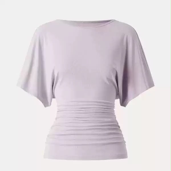 Everyday Ruched Boatneck Batwing Top HER SHAPEWEAR