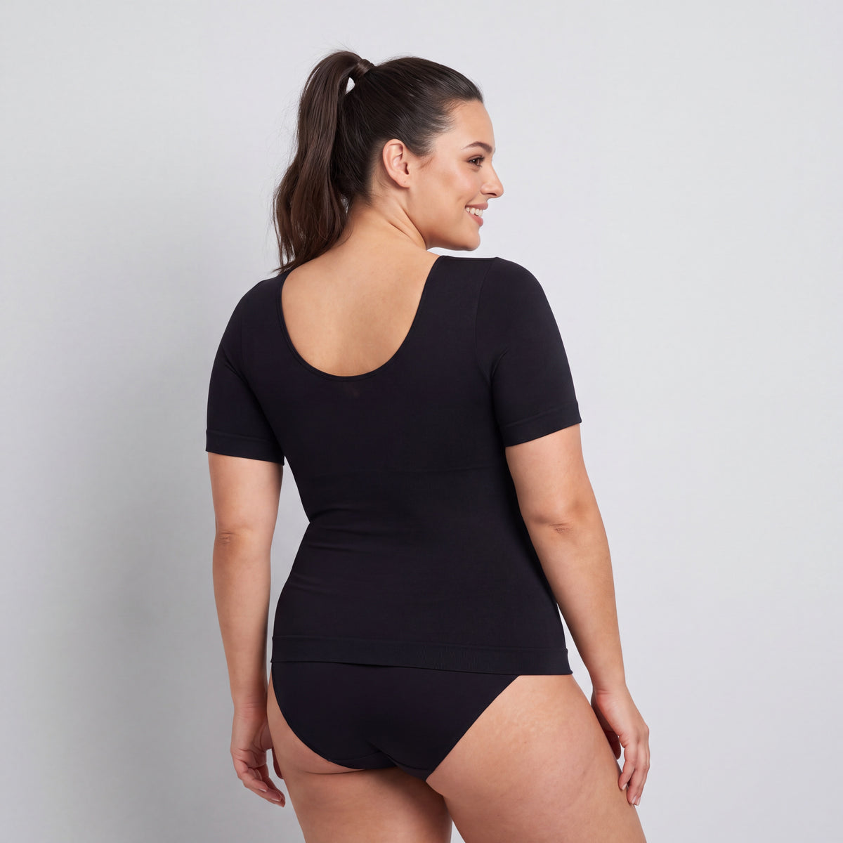 Short Sleeve Shapewear T-Shirt Pure Body Shaper