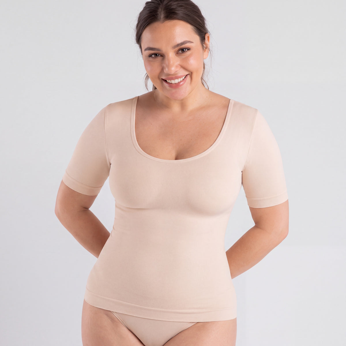 Short Sleeve Shapewear T-Shirt Pure Body Shaper