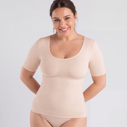 Short Sleeve Shapewear T-Shirt Pure Body Shaper