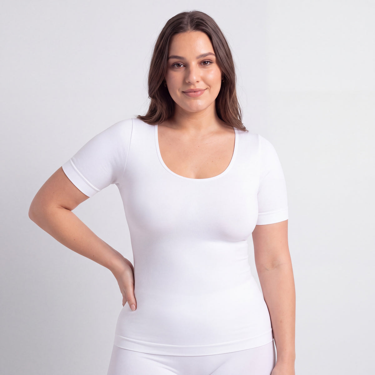 Short Sleeve Shapewear T-Shirt Pure Body Shaper