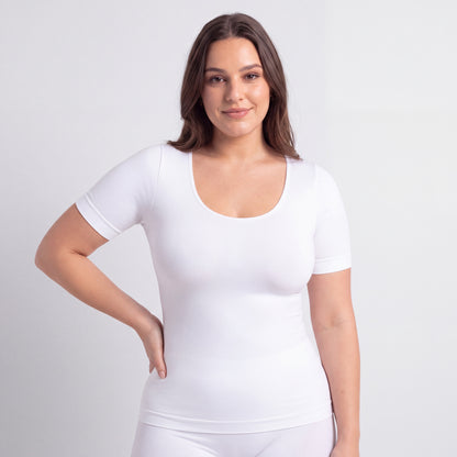 Short Sleeve Shapewear T-Shirt Pure Body Shaper