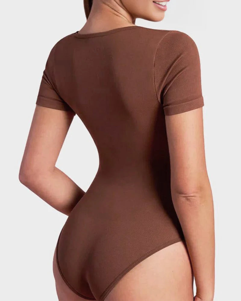 Snatched Short Sleeve Shapewear Bodysuit