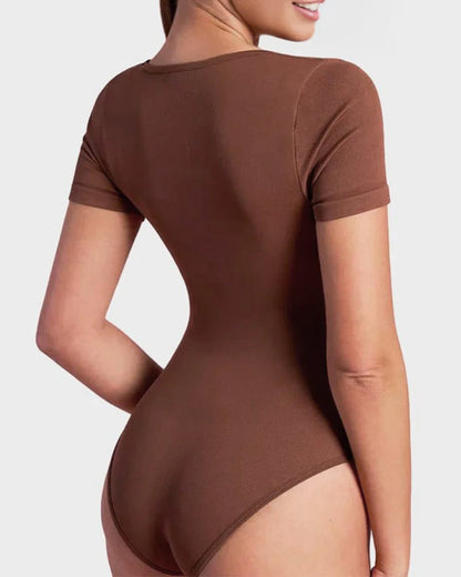 Snatched Short Sleeve Shapewear Bodysuit